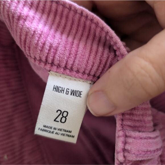 Urban Outfitters BDG Pink Corduroy Wide-Leg Pants - Picture 5 of 5
